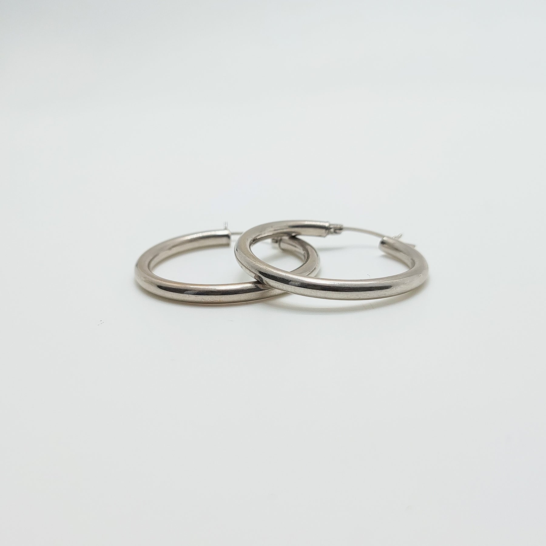 Argollas Oro Blanco 3,2cm