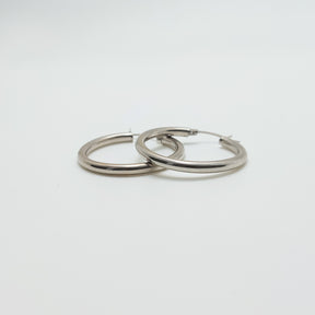 Argollas Oro Blanco 3,2cm