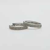 Argollas Oro Blanco Con Brillantes