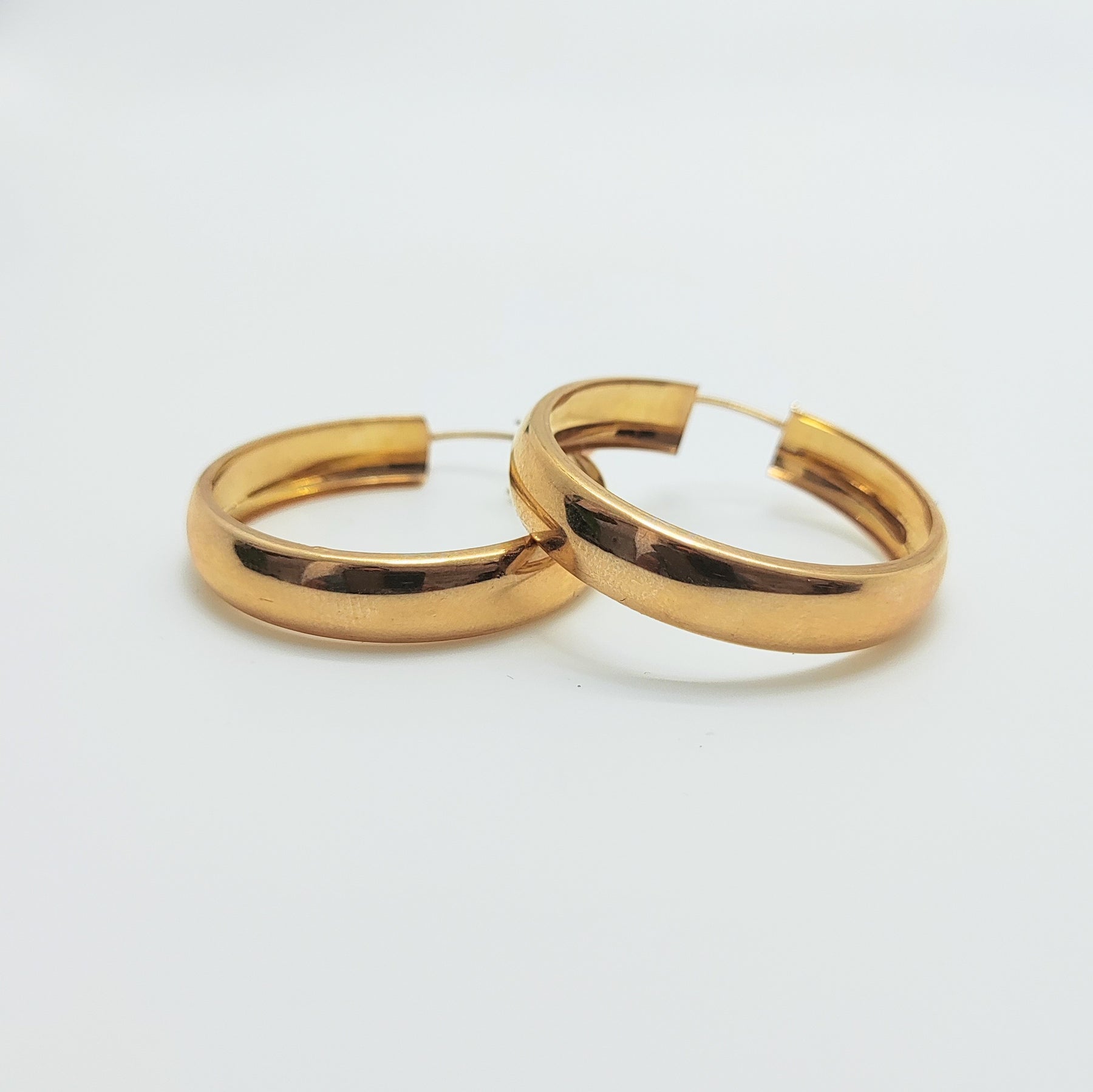 Argollas Oro Amarillo 3cm