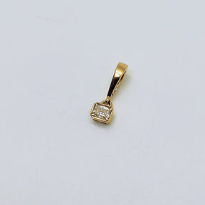 Colgante Rectangular Oro Amarillo