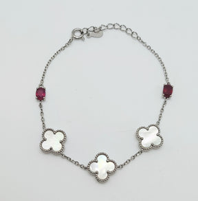 Pulsera Conchaperla y Rubíes