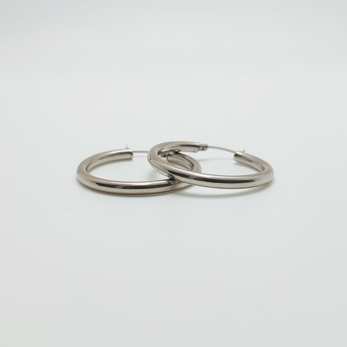 Argollas Oro Blanco 3,2cm