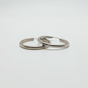 Argollas Oro Blanco 3,2cm