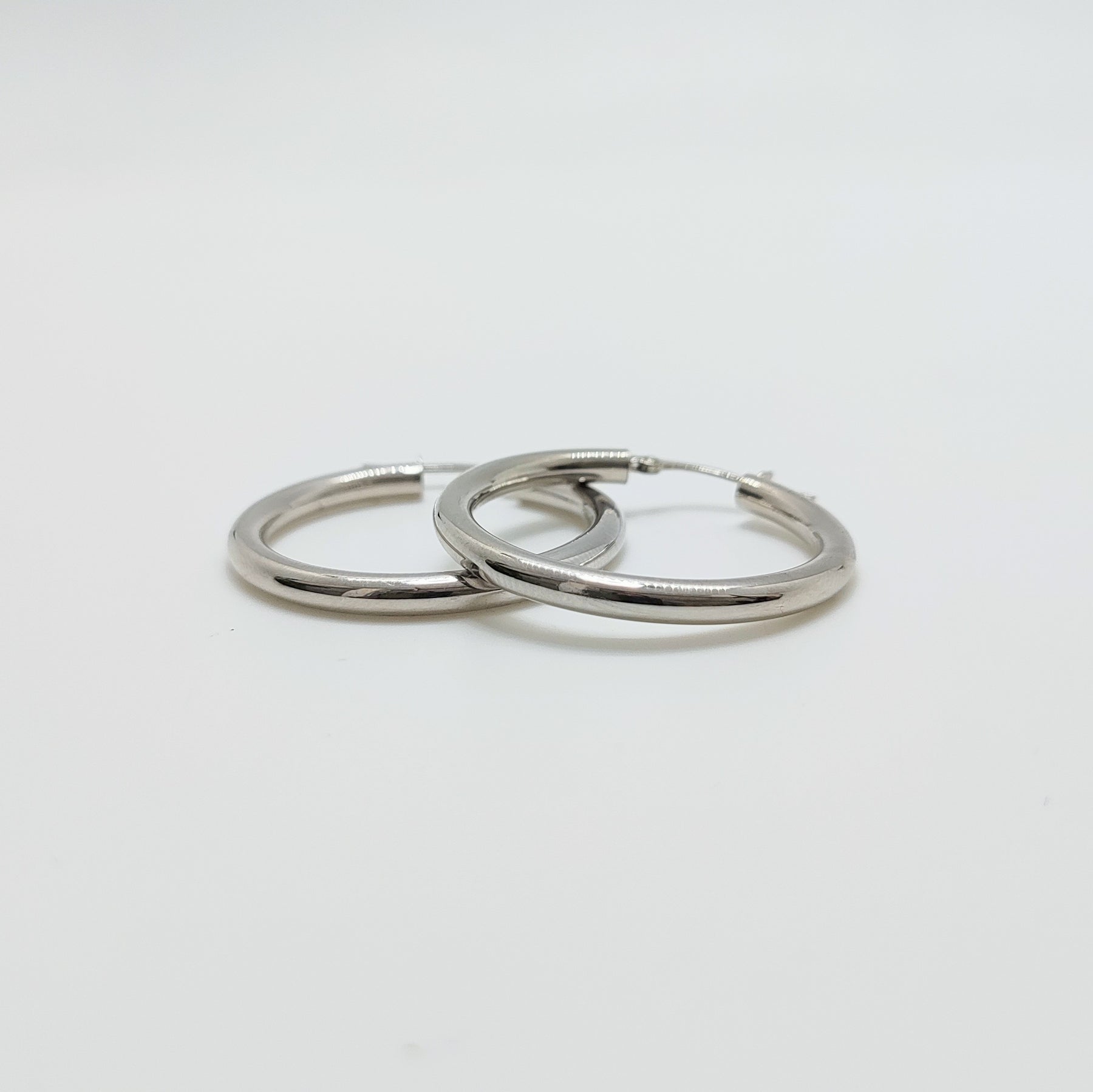 Argollas Oro Blanco 3cm