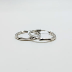 Argollas Oro Blanco 3cm