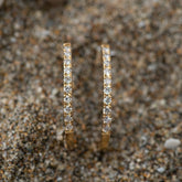 Argollas Oro Amarillo 18k con Diamantes